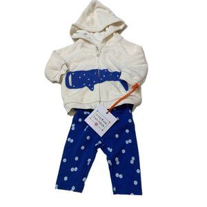 NWT Christian Robinson Whale Hoodie Pants Set Newborn